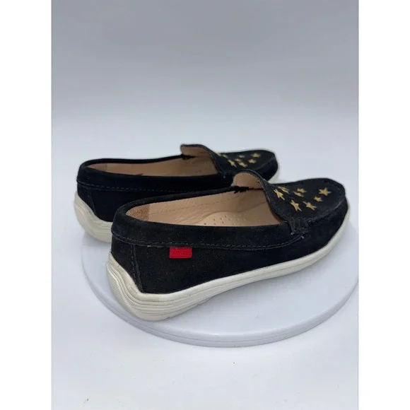 MARC JOSEPH New York Kids Suede Loafer Shoe Black Star Leather 12 Toddler - Picture 6 of 8